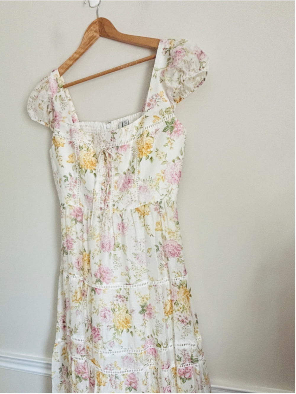 Ever New Romana CottageCore Tiered Floral Puff Sleeve Maxi Dress Size 12 Boho - Picture 6 of 16